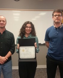 Amanda wins honourable mention for her Biology Colloquium talk!!